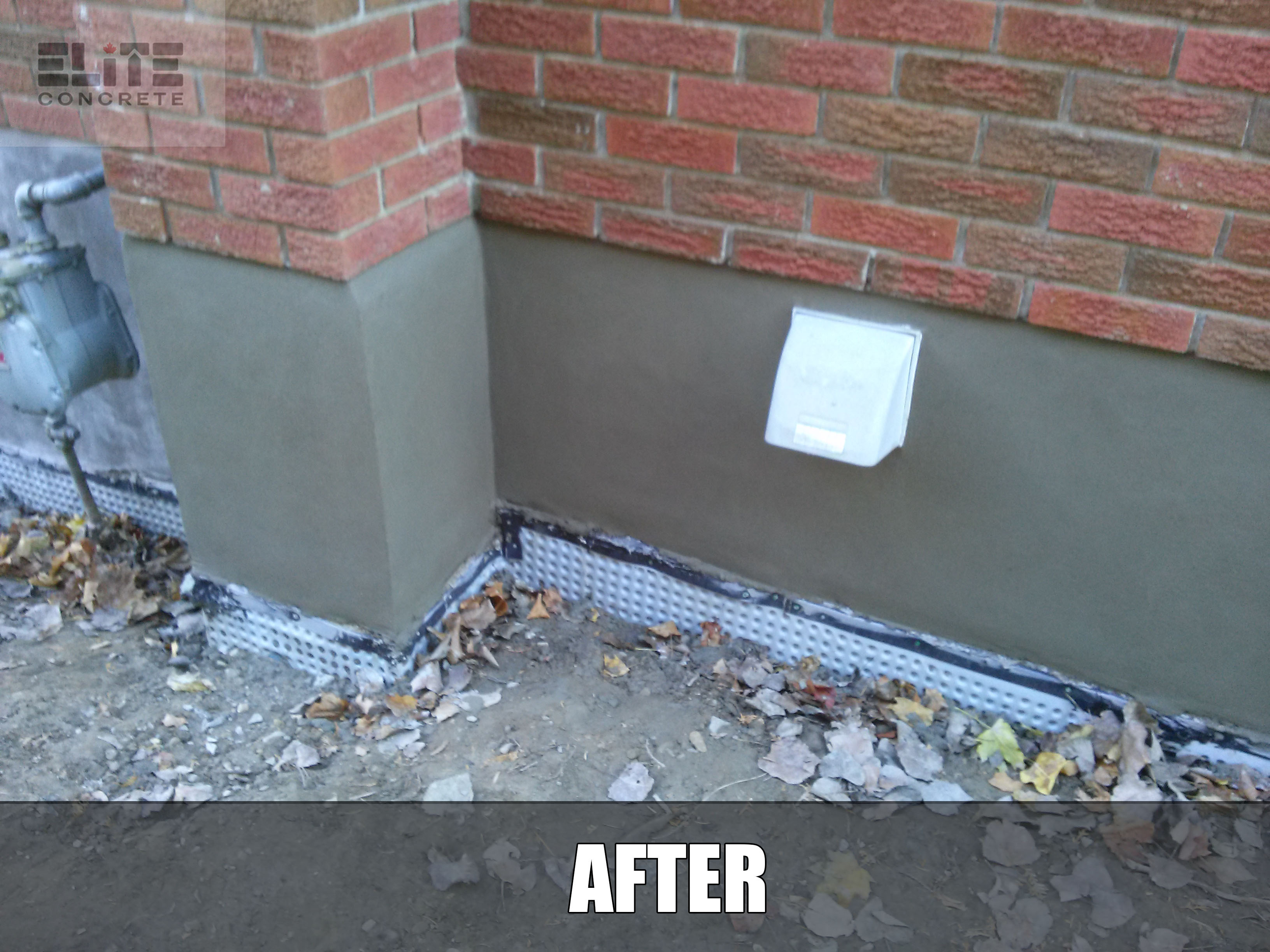 Foundation parging repair in London Ontario