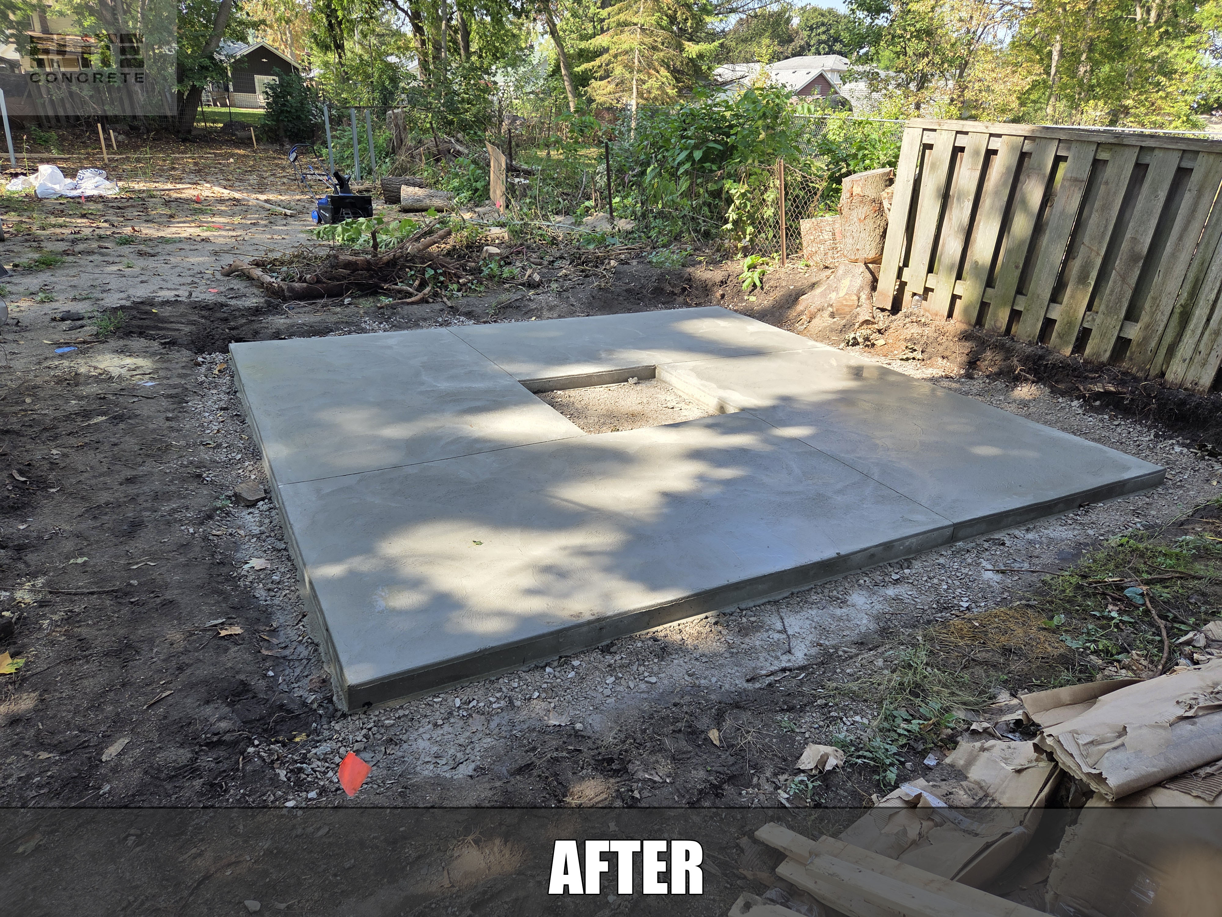 Fire pit patio in London Ontario