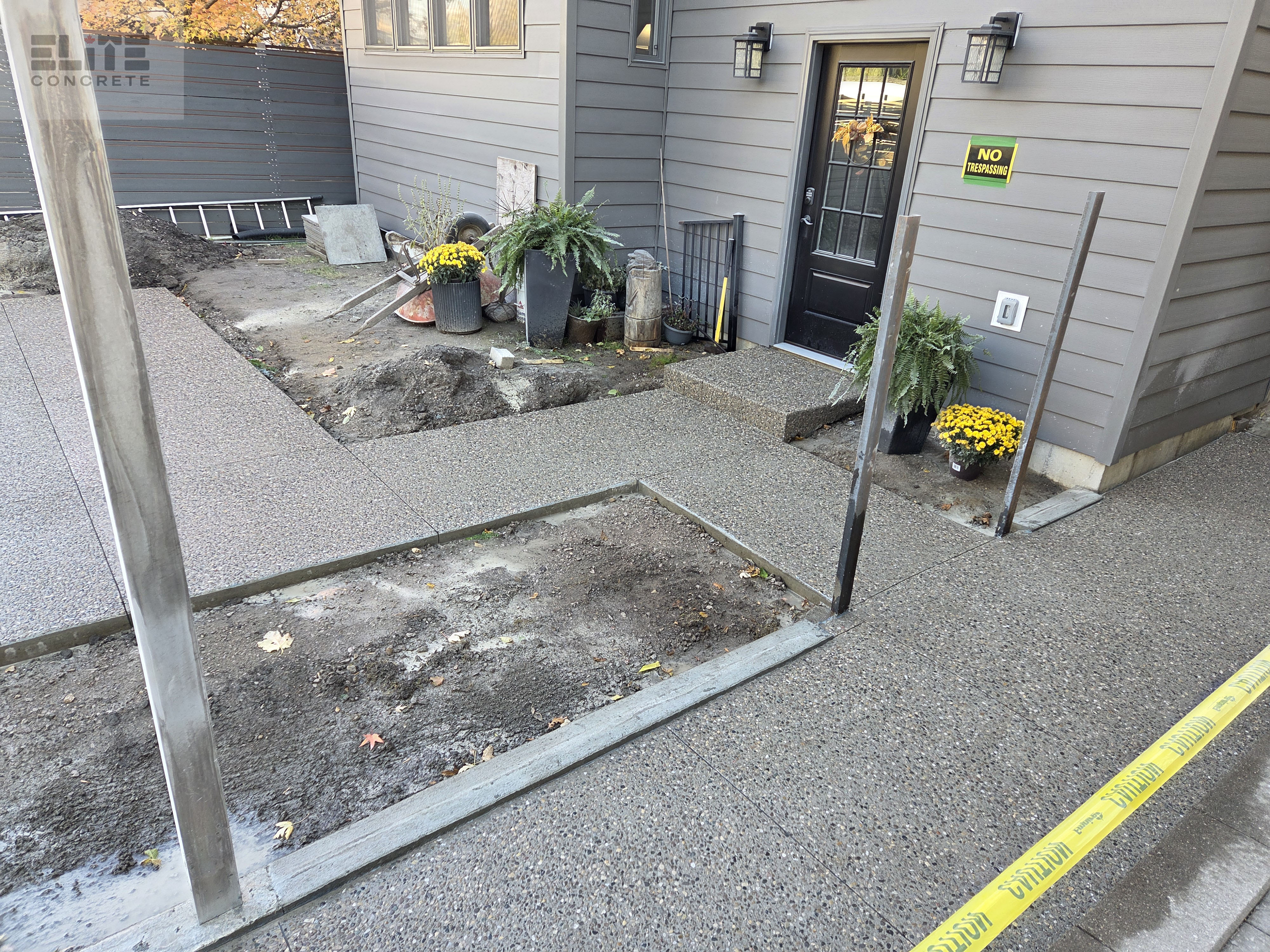 Exposed Aggregate Patio and sidewalk in London Ontari