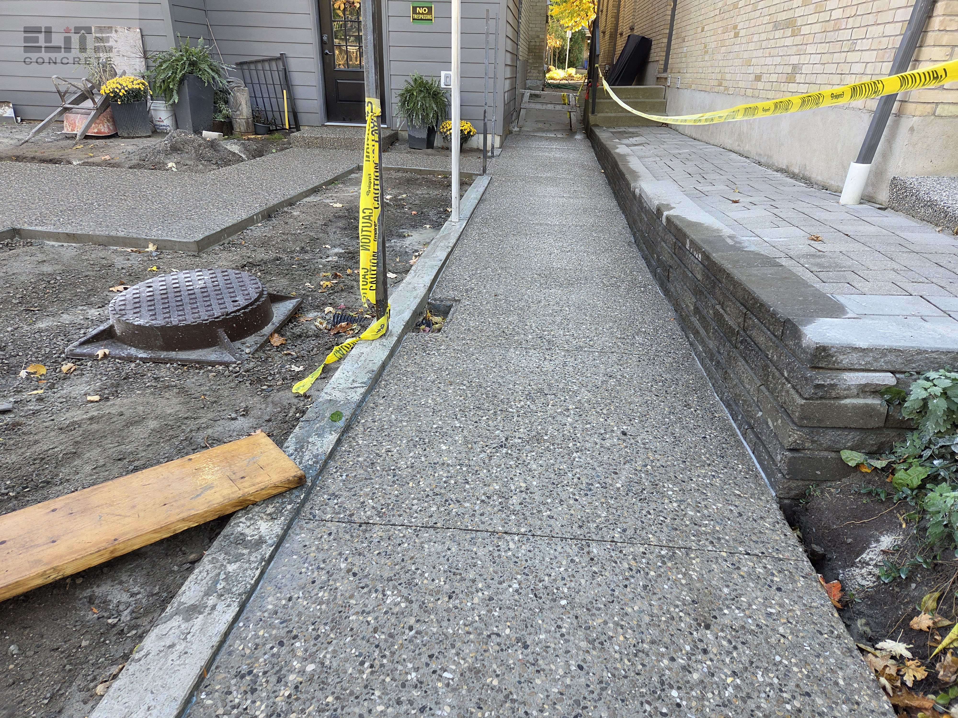 Exposed Aggregate Patio and sidewalk in London Ontari