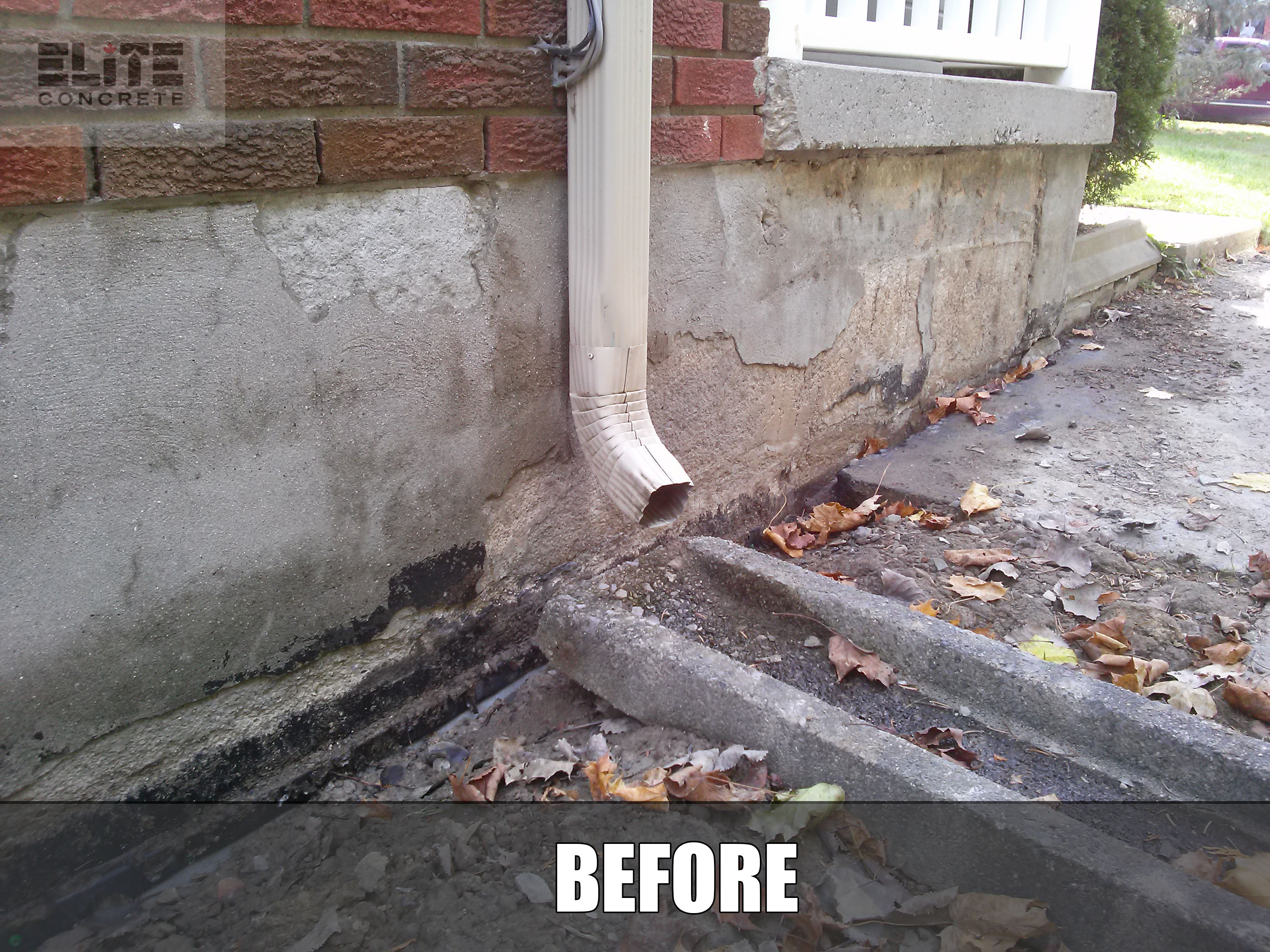 Foundation parging repair in London Ontario